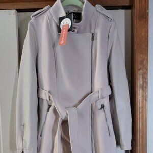Cream vegan wool and leather jacket size 1X (14W-16X)